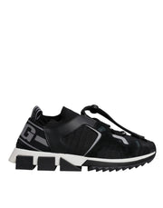 Dolce & Gabbana Black Mesh Sorrento Trekking Sneakers Shoes