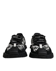 Dolce & Gabbana Black Logo Lace Up Low Top NS1 Sneakers Shoes