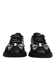 Dolce & Gabbana Black Logo Lace Up Low Top NS1 Sneakers Shoes