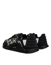 Dolce & Gabbana Black Logo Lace Up Low Top NS1 Sneakers Shoes