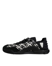 Dolce & Gabbana Black Logo Lace Up Low Top NS1 Sneakers Shoes