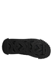 Dolce & Gabbana Black Logo Lace Up Low Top NS1 Sneakers Shoes