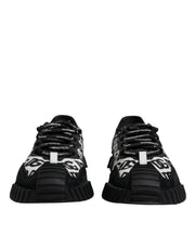 Dolce & Gabbana Black Logo Lace Up Low Top NS1 Sneakers Shoes