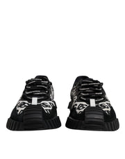 Dolce & Gabbana Black Logo Lace Up Low Top NS1 Sneakers Shoes