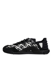 Dolce & Gabbana Black Logo Lace Up Low Top NS1 Sneakers Shoes