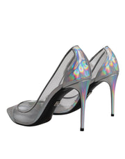 Dolce & Gabbana Multicolor Iridescent Pointed Toe Pumps Shoes