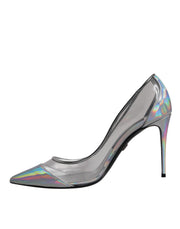 Dolce & Gabbana Multicolor Iridescent Pointed Toe Pumps Shoes