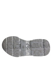 Dolce & Gabbana White Silver Daymaster Low Top Sneaker Shoes