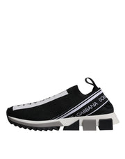 Dolce & Gabbana Black White Slip On Sorrento Sneakers Shoes