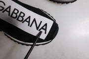 Dolce & Gabbana Black White Slip On Sorrento Sneakers Shoes