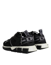 Dolce & Gabbana Black Mesh Sorrento Trekking Sneakers Shoes
