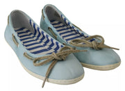 Pantofola D'Oro Minnesota Blue Stripe Flat Slip-On Shoes