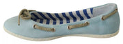 Pantofola D'Oro Minnesota Blue Stripe Flat Slip-On Shoes