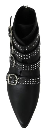 Dondup Black Fashion Buckled Zipper Ankle Boots Shoes