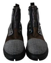 EBARRITO Multicolor Leather Suede Zipper Ankle Boots Shoes