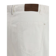 Brunello Cucinelli White Cotton Jeans Denim