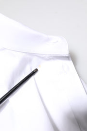 Dolce & Gabbana White GOLD Cotton Long Sleeves Men Dress Shirt