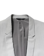 Dolce & Gabbana Light Gray Wool GOLD 2 Piece Formal Suit