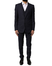 Dolce & Gabbana Black Fantasy MARTINI 3 Piece Formal Suit