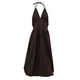Bottega Veneta Brown Cotton Long Dress