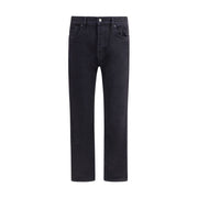 Saint Laurent Black Cotton Straight-Leg Jeans