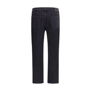Saint Laurent Black Cotton Straight-Leg Jeans