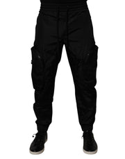 Dolce & Gabbana Black Nylon Cargo Jogger Men Sweatpants Pants