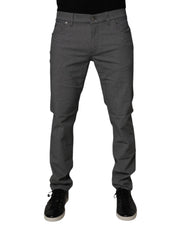 Dolce & Gabbana Gray Cotton Stretch Skinny Denim Jeans