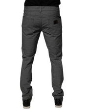 Dolce & Gabbana Gray Cotton Stretch Skinny Denim Jeans