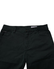 Dolce & Gabbana Dark Green Cotton Loose Men Denim Jeans