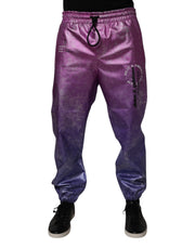 Dolce & Gabbana Pink Purple Two Tone Jogger Sweatpants Pants