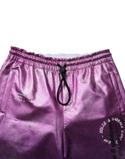 Dolce & Gabbana Pink Purple Two Tone Jogger Sweatpants Pants