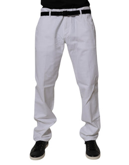 Dolce & Gabbana White Cotton Straight Men Denim Jeans