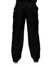 Dolce & Gabbana Black Logo Monogram Straight Pants