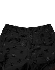 Dolce & Gabbana Black Logo Monogram Straight Pants