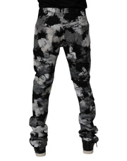 Dolce & Gabbana Multicolor Camouflage Tattered Skinny Denim Jeans