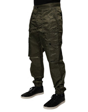 Dolce & Gabbana Dark Green Nylon Cargo Pants
