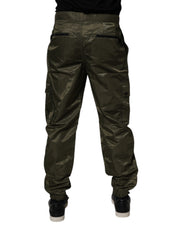 Dolce & Gabbana Dark Green Nylon Cargo Pants
