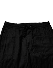 Dolce & Gabbana Black Wool Jogger Sweatpants Pants