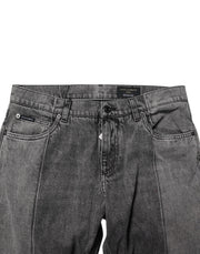 Dolce & Gabbana Two Tone Gray Cotton Denim Jeans