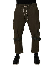 Dolce & Gabbana Brown Cotton Stretch Cargo Pants