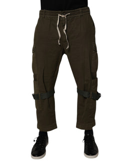 Dolce & Gabbana Brown Cotton Stretch Cargo Pants