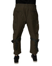 Dolce & Gabbana Brown Cotton Stretch Cargo Pants