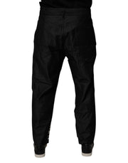 Dolce & Gabbana Black Bandana Cotton Skinny Denim Jeans