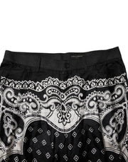 Dolce & Gabbana Black Bandana Cotton Skinny Denim Jeans