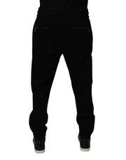Dolce & Gabbana Black Wool Stretch Jogger Pants