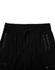 Dolce & Gabbana Black Wool Stretch Jogger Pants