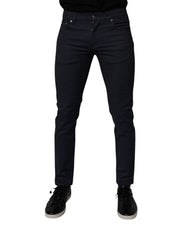 Dolce & Gabbana Dark Blue Cotton Stretch Skinny Denim Jeans