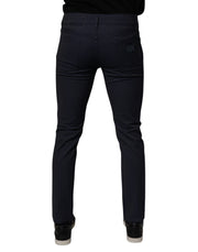 Dolce & Gabbana Dark Blue Cotton Stretch Skinny Denim Jeans