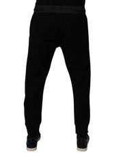 Dolce & Gabbana Black Cotton Blend Men Jogger Sweatpants Pants